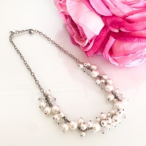Faux Pearl Statement Necklace